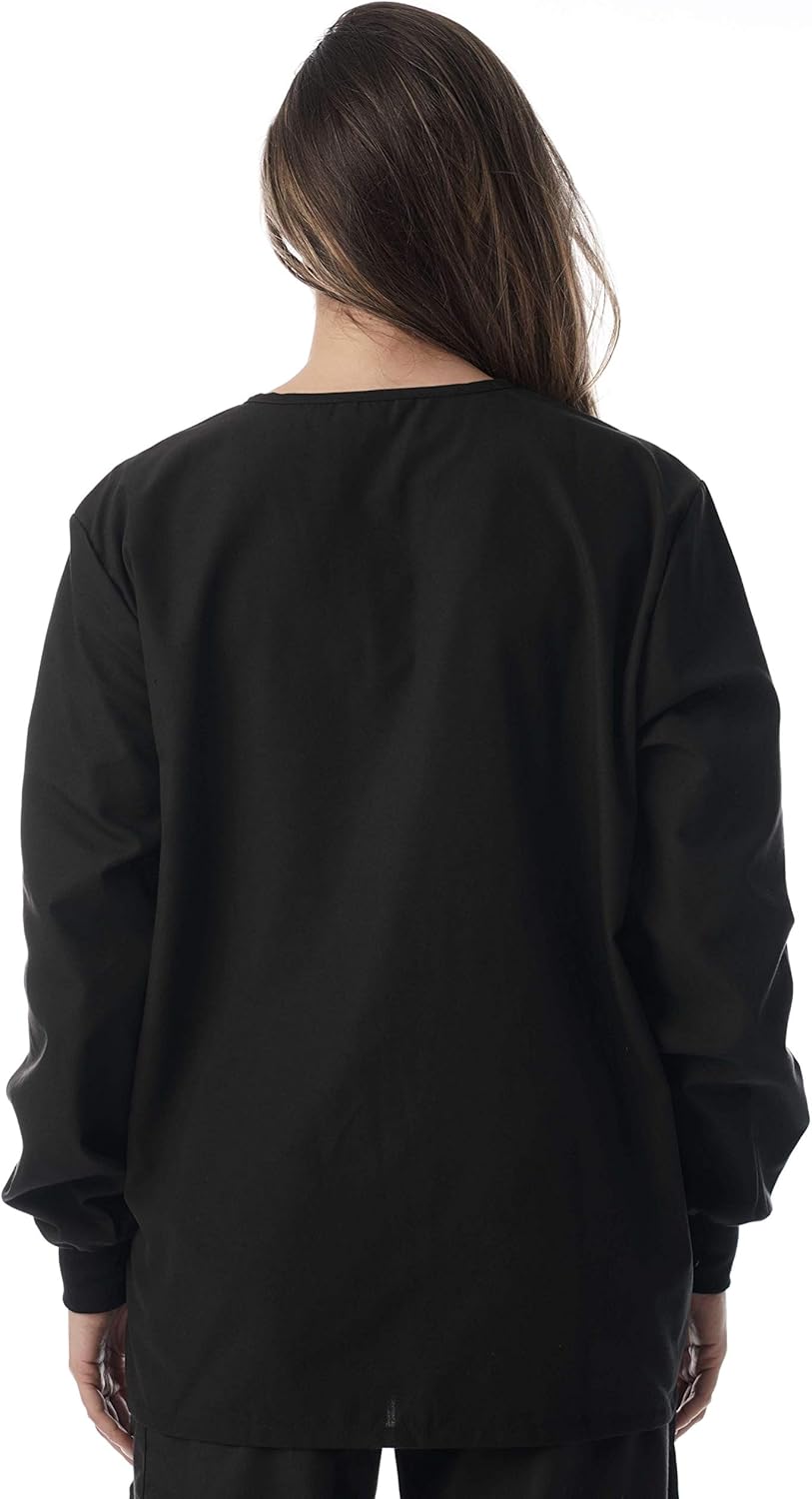 Just Love Womens Solid Medical Scrub Jacket Nurse Uniform Lab Coat: Clothing