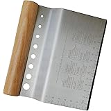 Dough Bench Scraper/Cutter/Chopper Stainless Steel with Herb Stripper,Multipurpose Kitchen Tool - Cake, Pizza Cutter,Leaf Rem