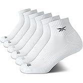 Reebok Girls' Quarter Socks - 6 Pack Moisture-Wicking Low Cut Athletic Ankle Socks for Girls (Sizes: S-L)