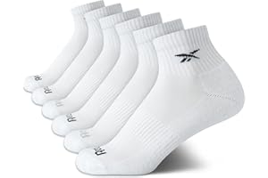 Reebok Girls' Quarter Socks - 6 Pack Performance Cushioned Comfort Quarter Cut Ankle Socks - Athletic Socks for Girls