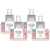 Yankee Candle ScentPlug Refill for Plug in Air Fresheners, Scented Oil Refills, Long Lasting Home Fragrance, Pink Sands (Pack of 4)