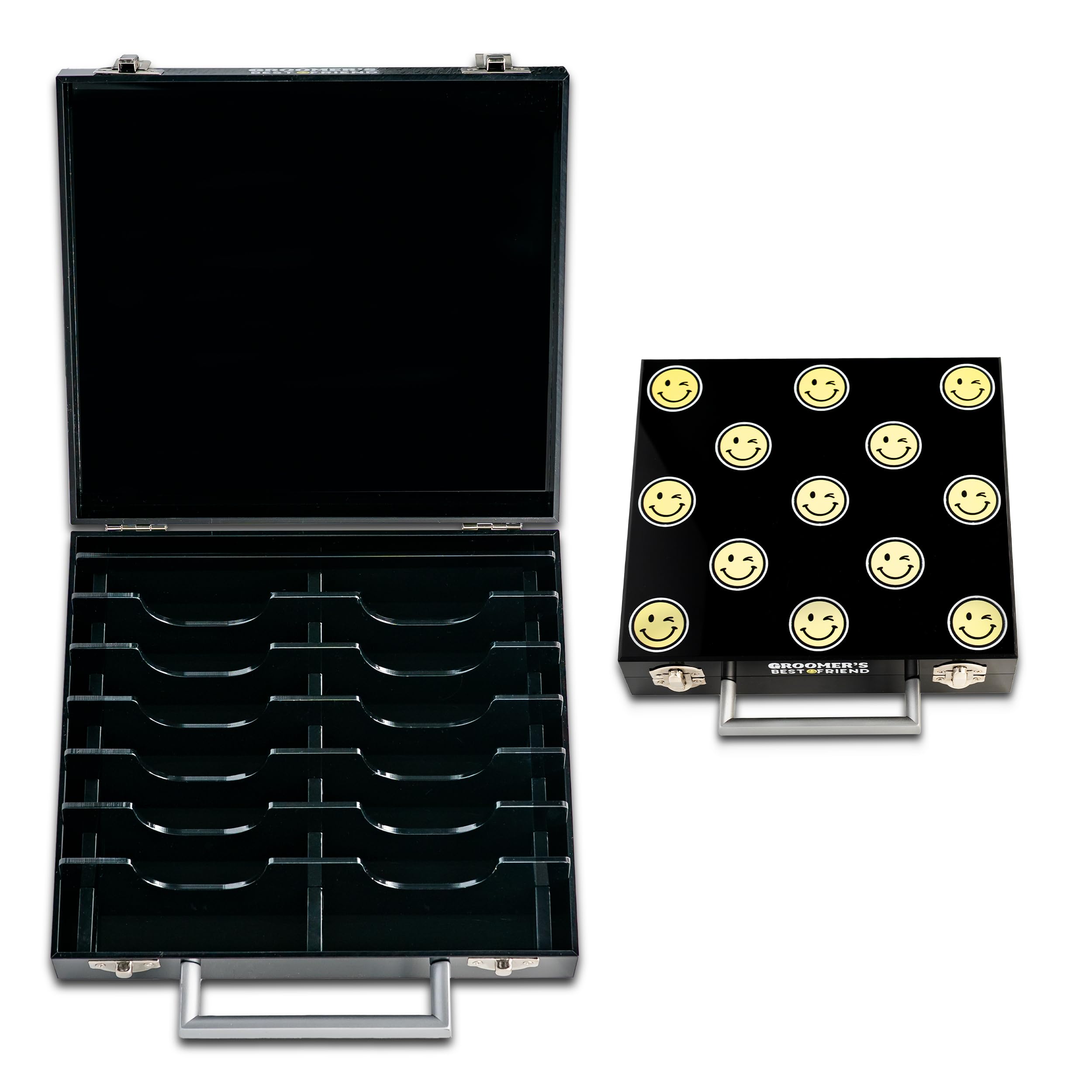 Photo 1 of *INCOMPLETE** Pet Hair Grooming Clipper Blade Case, 14 Slots, Black