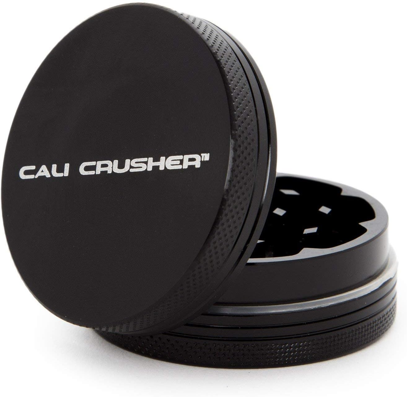 Cali Crusher 2 Piece Hard Top Herb Grinder Black (CC2B
