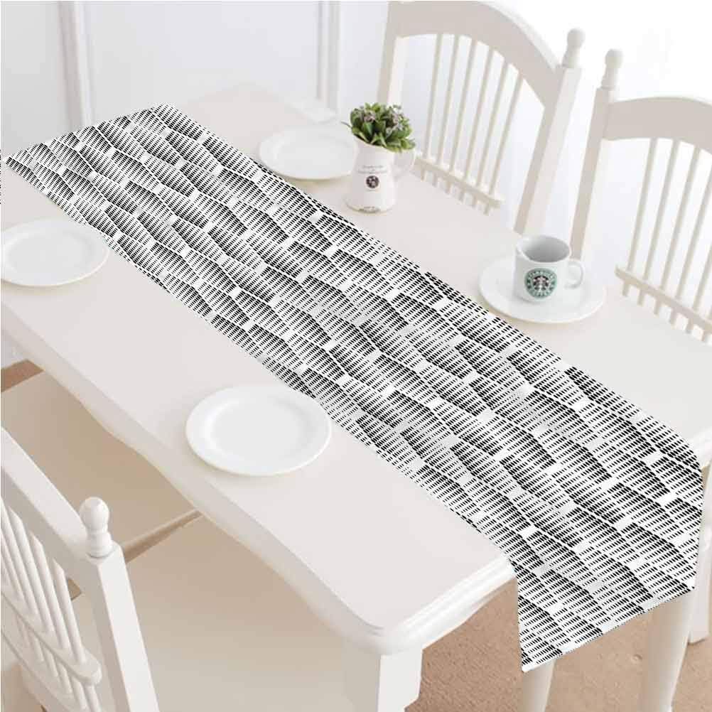 SHANNON Throw Retro Decor Table Runner Hexagonal Comb Pointillism