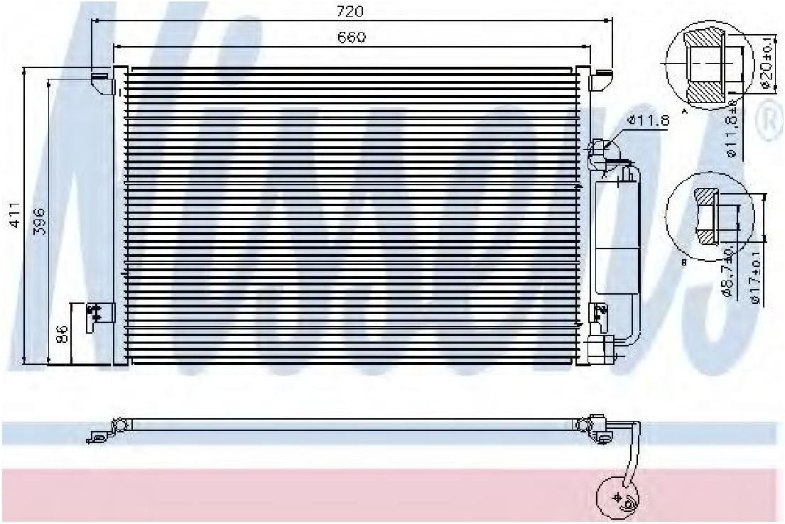 NISSENS 94675 Condenser, air conditioning