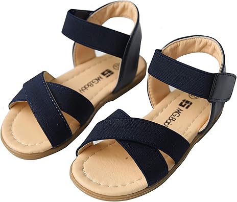 navy flat sandals