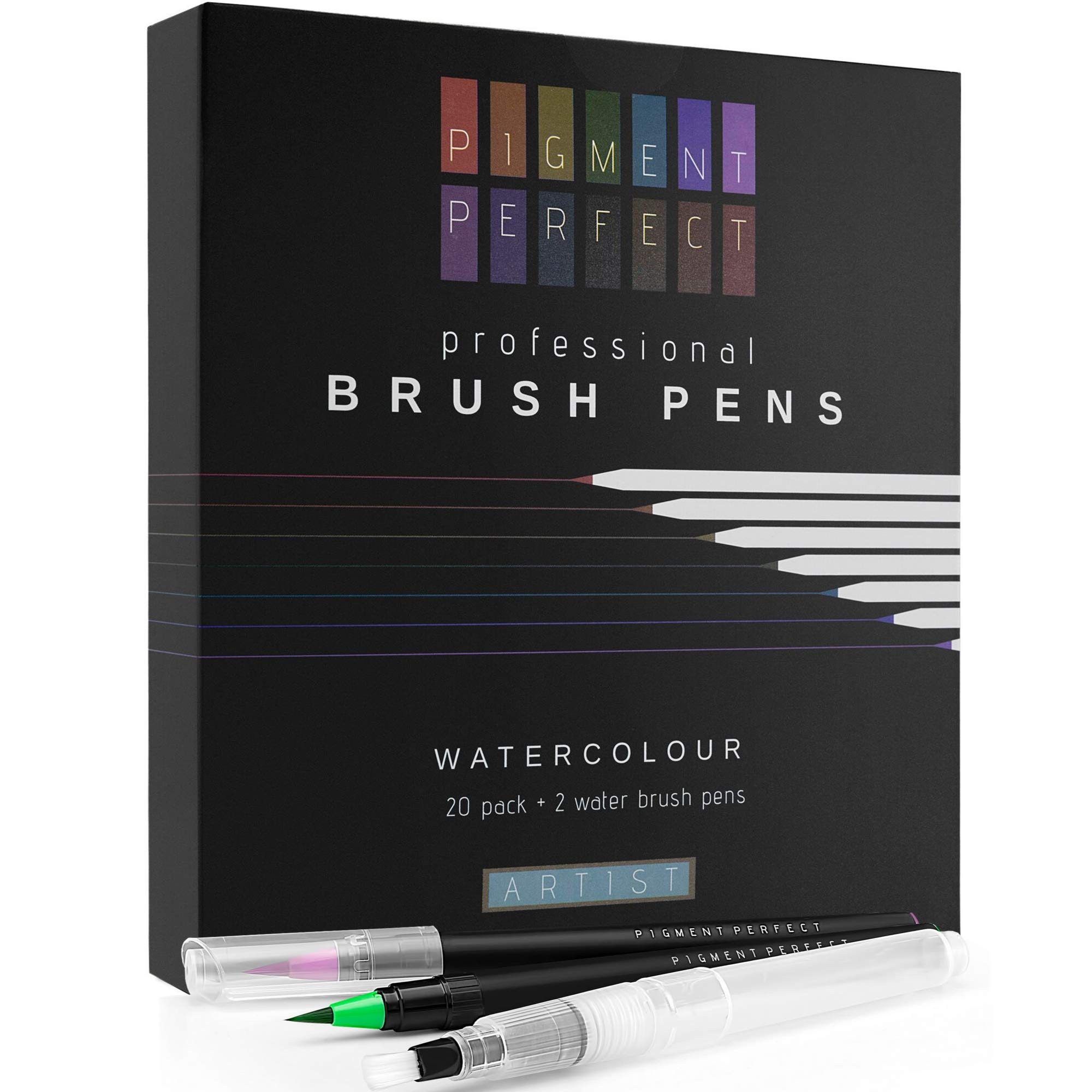 creative peak watercolour brush pens