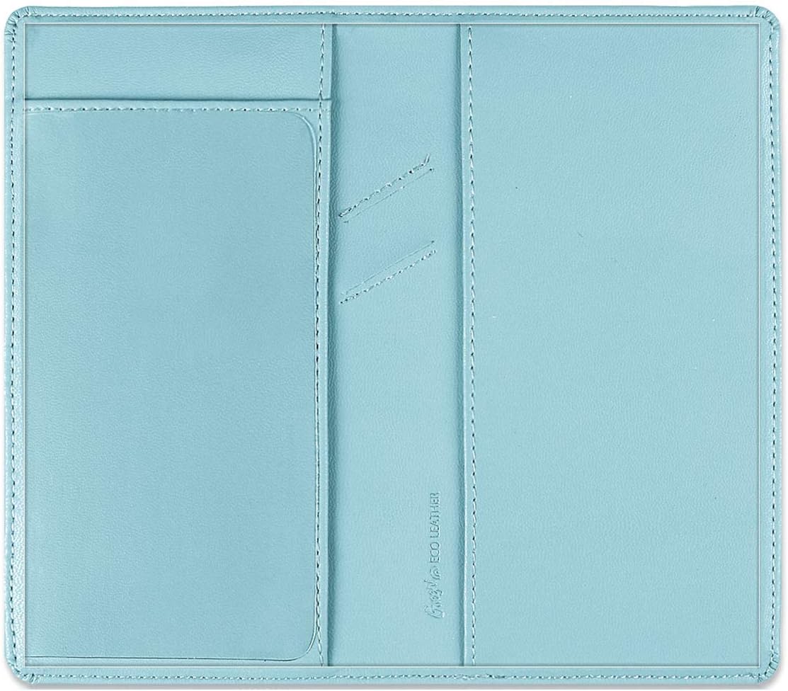 IKEPOD Leather Checkbook Cover for Men Women RFID Blocking by GNEGNI