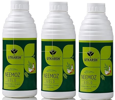 Utkarsh Neemoz - Gold (1 lit) (Azadirachtin E.C. 1% w/w, 10000 ppm) (set of 3)