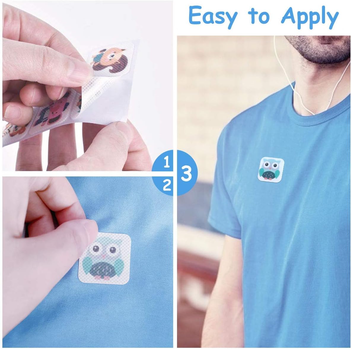 120 Pcs Patch, Resealable Stickers with 2 Bracelet- for Family Kids, Adults & Pets, 100% Natural Materials, DEET-Free, Non Toxic, Waterproof Safe Travel Sticker: Health & Personal Care