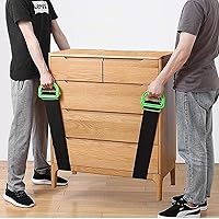 Adjustable Lifting Moving Straps - 2 Pack Furniture Moving Straps for Furniture, Boxes, Mattress, Construction Materials…