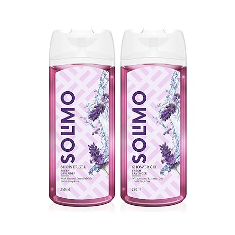 Amazon Brand - Solimo Shower Gel, Fresh Lavender - 250 ml (Pack of 2)