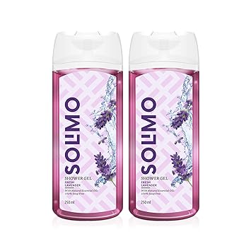 Amazon Brand - Solimo Shower Gel, Fresh Lavender - 250 ml (Pack of 2)