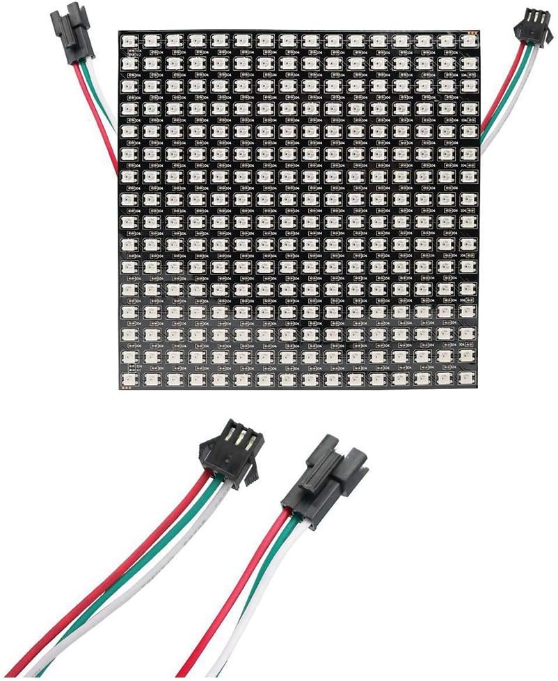 koulate WS2812B Individually Addressable RGB LED Flexible Panel Matrix Screen, 16x16 256 Pixels Dream Color Digital LED Video Board DC5V (#1)