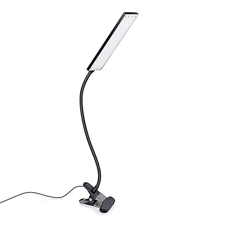 Kexin Clip On Reading Lamp Led Desk Lamp 5w Eye Caring Table Light 3 Mode Dimmable Brightness Study Lamp Flexible Neck Clamp Night Light For Bedroom