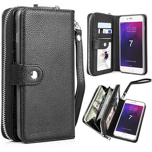 Amazon Com Spritech Iphone Xs Max Case Zipper Wallet Type Flip