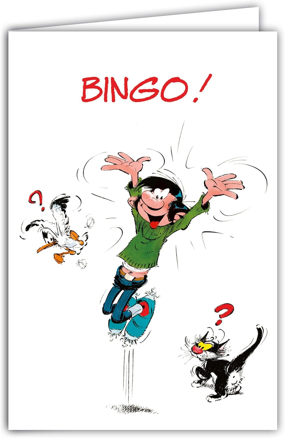 Loisirs Creatifs Cartes Napravi Rs Gaston Lagaffe Glct 0131 Carte Naissance Felicitations Avec Motifs Bebe Garcon Fille Papa Maman Humour Bonheur