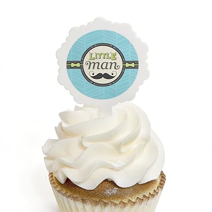 Amazon Com Dashing Little Man Mustache Party Cupcake Picks With Amazon Com Dashing Little Man Mustache Party Cupcake Picks With