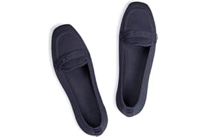 Frank Mully Women's Loafer Flats Square Toe Flat Shoes Comfortable Office Work Shoes, Cute Penny Loafer Slip On Walking Driving Shoes