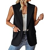 Spicy Sandia Womens Sleeveless Blazer Vest Tops Business Casual Outfits Dress Jacket Summer Trendy Dressy Office Work Clothes