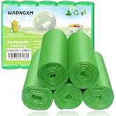2 Gallon Compostable Trash Bags 100 Count | Green Biodegradable Garbage Bags 7.5 Liters Wastebasket Trash Liners for Bathroom Office Bedroom
