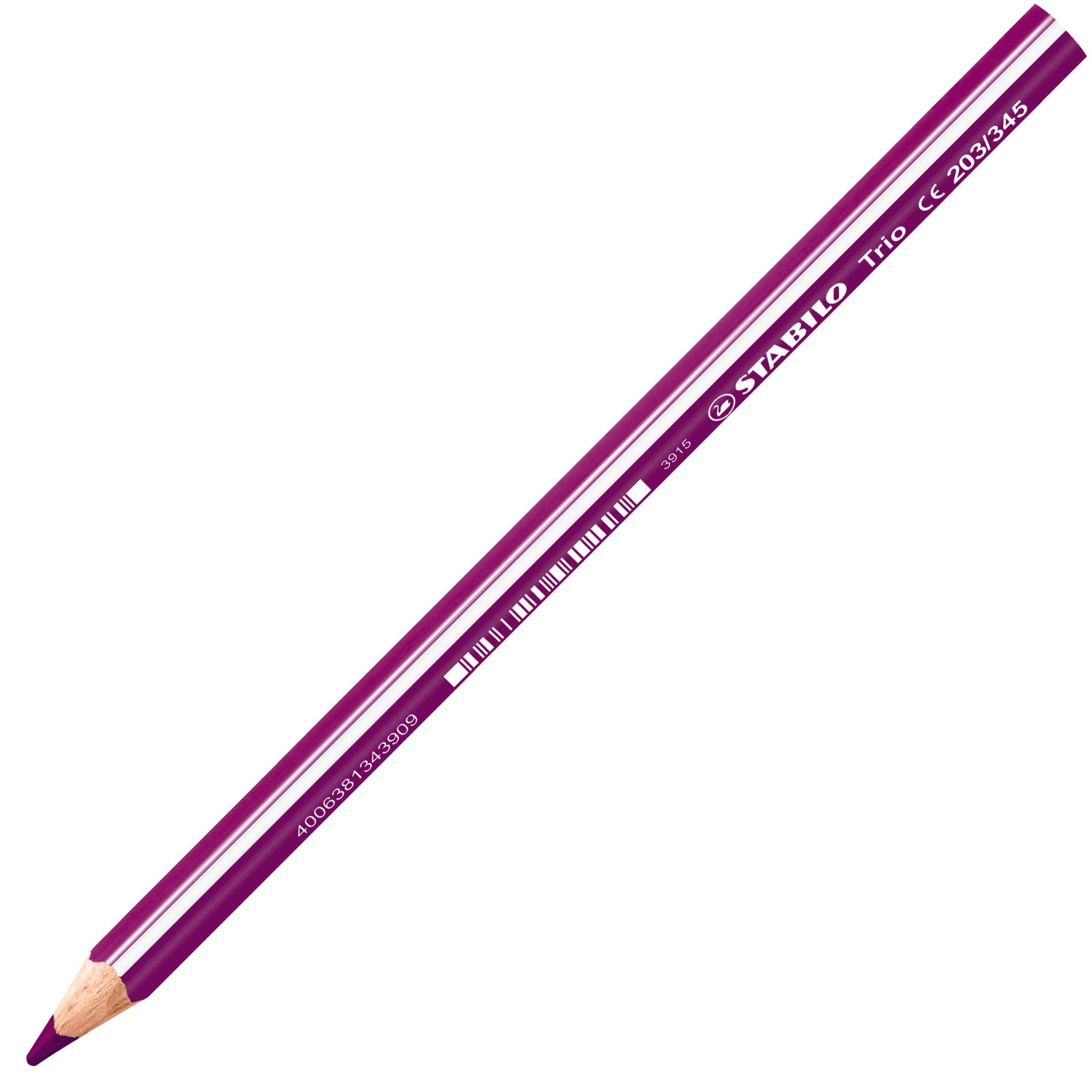 Stabilo Trio - wooden pencils (Red, Violet)