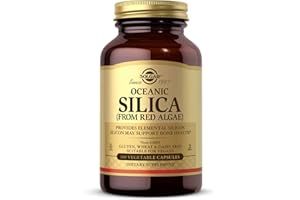 Solgar Oceanic Silica from Red Algae 25 mg, 100 Vegetable Capsules - Excellent Source of Calcium, Supports Bone Health - Non-GMO, Vegan, Gluten Free, Dairy Free, Kosher - 50 Servings