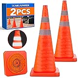 [2 Pack]28 Inch Collapsible Traffic Safety Cones