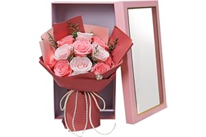 RIDDSEE Artificial Soap Flowers Preserved Roses Bouquet Romantic for Women Mom Wife Girlfriend Grandma on Birthday, Mother’s Day, Anniversary, Valentine’s Day