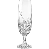 Barski Toasting Flute - Champagne - Flutes - Set of 6 Flute Glasses - Cut Crystal - Wedding Toasting Flute Glasses For Bride and Groom - Each Glass is 6 oz - Made in Europe