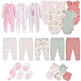 ZAVBABY Baby Girls Boys Layette Gift Set 23 Piece Newborn Bodysuits Clothes Unisex Outfit 0-12M