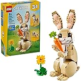 LEGO Creator 3 in 1 Cute Bunny Toy - Building Toy Set with 3 Build Options, Bunny, Seal, or Llama - Animal Figures for Kids, Girls and Boys, Ages 8+ - Gift Idea for Birthdays - 31162