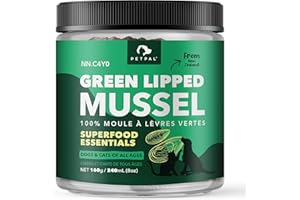 Petpal Green Lipped Mussels for Dogs - Hip & Joint Health Supplement with Natural Chondroitin, Vitamins, Anti Oxidants - Func