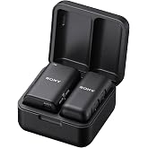 Sony Single-Channel Wireless Microphone ECM-W3S | Includes transmitter, receiver, charging case and windscreen for filming, recording and storage