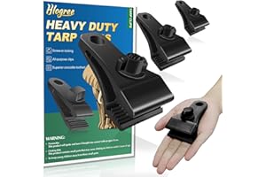 Hlogree 40Pcs Upgrade Large Tarp Clips Heavy Duty Lock Grips for Tarps,Outdoor Heavy Duty Clamp Lock Grip,Car Cover Tie Down Clips Clamps for Pool Cover Camping Caravan Canopies,Tarp Tie Downs