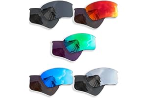 Betterun 5 Pairs Polarized Replacement Lenses for Oakley Half Jacket 2.0 XL OO9154 Sunglasses, Anti-Scratch and Impact Resistant