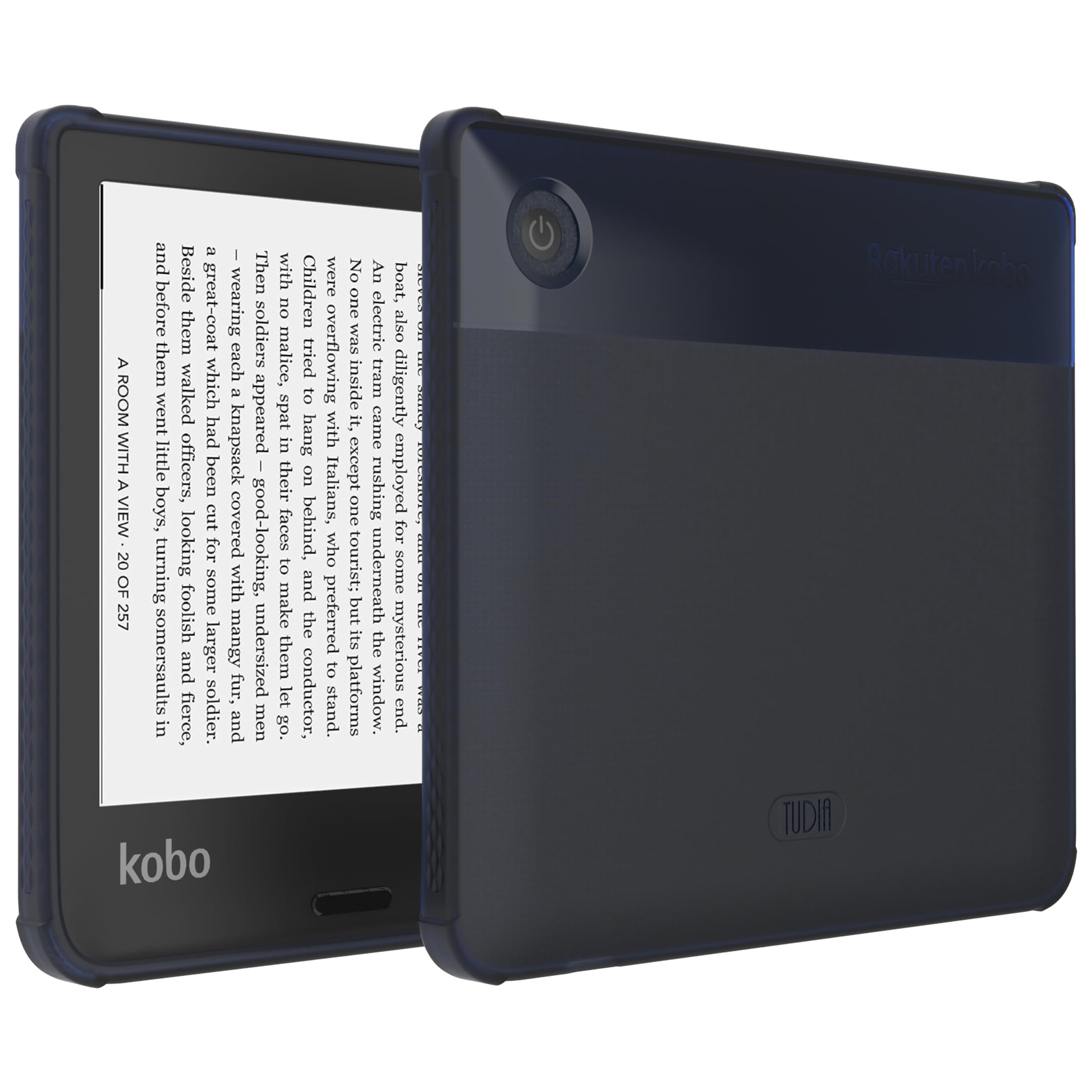 TUDIA SKN Designed for Kobo Libra 2 Case 7" Cover, [Reinforced Corners] Shockproof Slim Anti-Yellowing Silicone Gel Grip Lightweight Anti-Fingerprint Matte TPU Bumper for eReader (Frosted Blue)