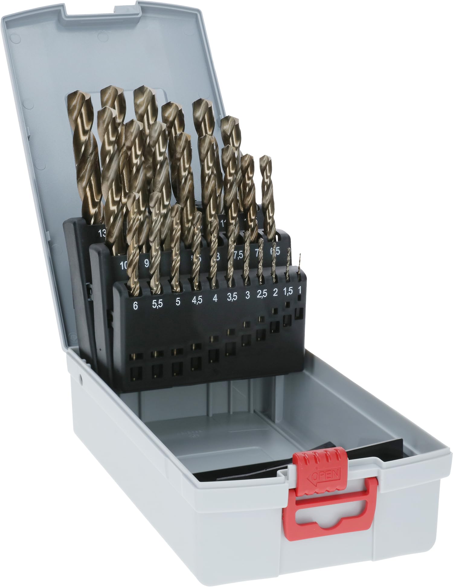 Bosch Professional 25pc. HSS-Cobalt ProBox Metal Drill Bit Set (for Stainless Steel, Ø 1-13 mm, Accessories Drill Driver and Drill Stand) — image 1