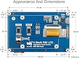 Waveshare 4.3" DSI LCD for Raspberry Pi 4B/3B+/2B/B+ IPS Touchscreen 800x480 view 8