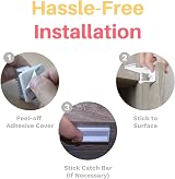 Inaya Cabinet Locks Baby Proofing 8 Pack Easy Install 3M Adhesive No Drilling view 3