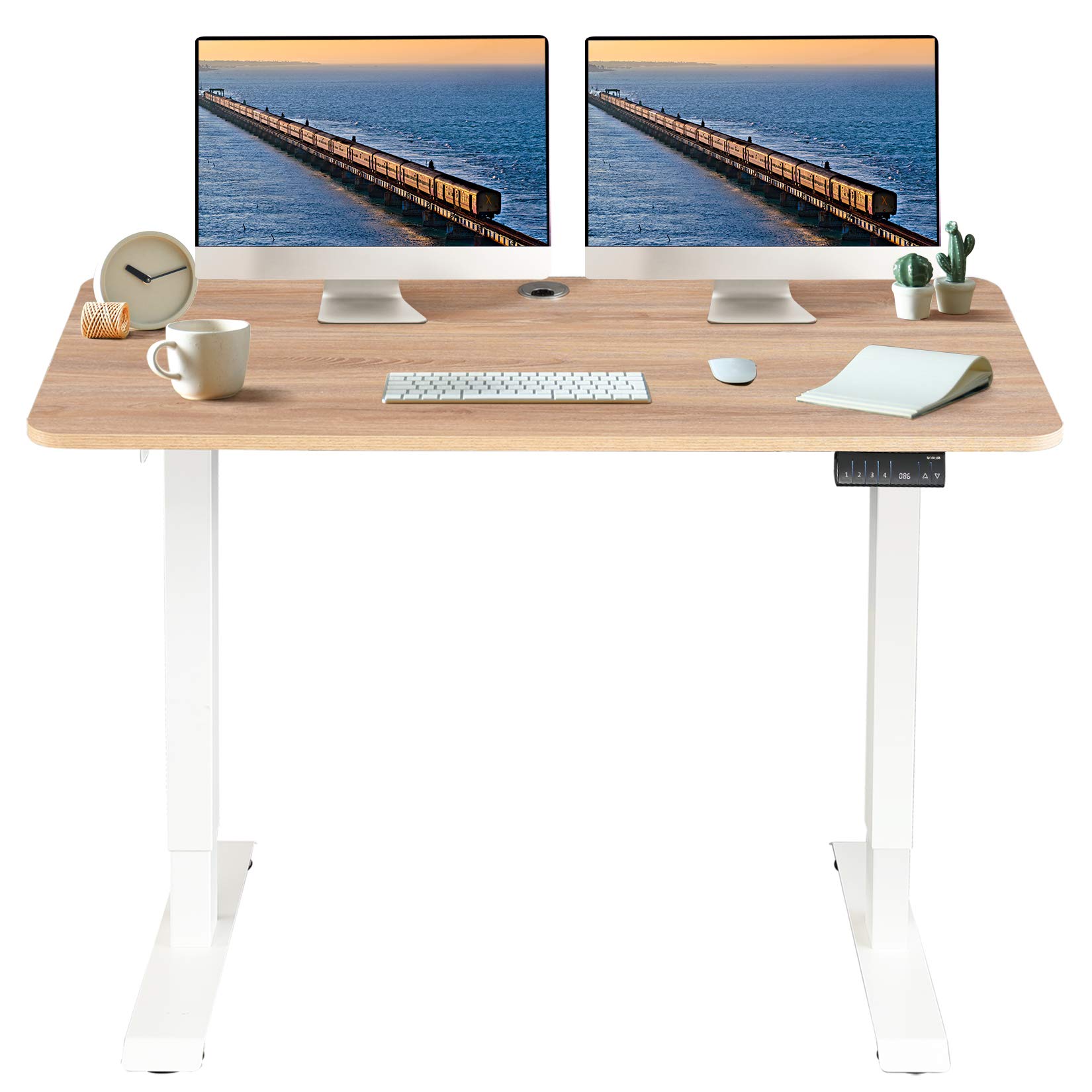 Snapklik.co : 55 Inch Electric Standing Desk, Height Adjustable Sit - View #7