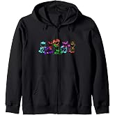 Poppy Playtime Smiling Critters Off Color Ruined Group Shot Zip Hoodie