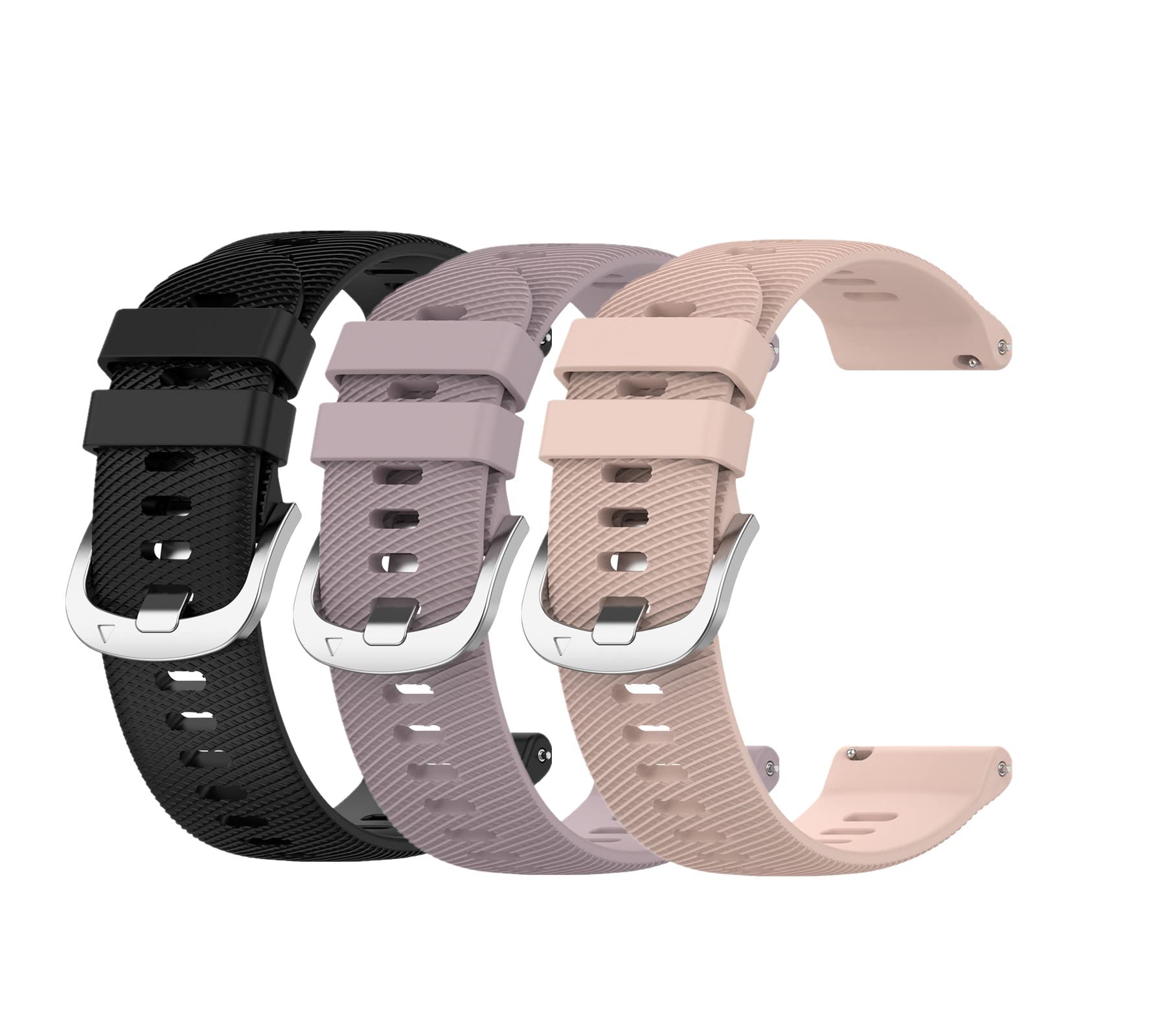 Muovrto 18 mm Replacement Strap for Garmin Forerunner 255S /Venu 2S /vivoactive 4S,Silicone Watch Strap Sport Band