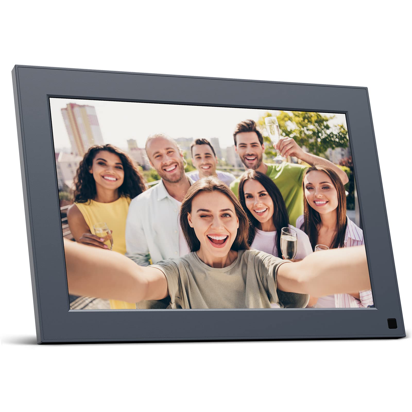 Smart Digital Photo Frame - 10.1 Inch WiFi Picture Frame with Magnetic Stand, IPS Touch Screen HD Display, 16GB Storage, Auto-Rotate, Share Photos and Video via App, Email, FTP&USB
