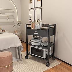 Salon Beauty Cabinet Cart Trolley 2-Layer Rolling