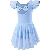 Mecceos Ballet Leotards for Girls Toddler Dance Leotards Short/Long Sleeve Skirt Ballerina Outfits