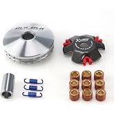 Racing Scooter Variator Kit Variator Assembly Roller Drive Wheel with 5g 7g 9g Roller for Chinese Scooter Moped ATV Quad Go kart 4-Stroke GY6 50cc 80cc 100cc 139QMB 139QMA Engine Front Clutch, Red