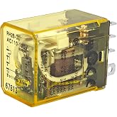 RH2B-ULAC110-120V 10A Power Relay - 8-Pin 110/120VAC, DPDT, Plug-in, Blade Terminals, LED Indicator