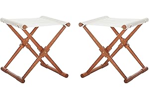 SAFAVIEH Outdoor Collection Breanne Natural/Beige Stool (Set of 2)