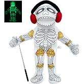25",Rodayna Skeleton(Glow in the Dark) Puppet,Full Body,Ventriloquist Style Puppet,Hand Puppet with Movable Mouth for Kids and Adults